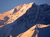 10 Shishapangma Main, Central And West Summits Close Up At Sunrise From Shishapangma North Base Camp I had a perfect view of Shishapangma Main Summit to the left, Central Summit in the middle and the West Summit in shade above the north face on the right from Shishapangma North Base Camp (5029m). Jerzy Kukuczka and Artur Hajzer were the first to climb the northwest ridge on the right to the west summit (7966m) on September 18, 1987, continuing on to the Main Summit. Kukuczka thus became the second climber (after Reinhold Messner) to climb all 14 8000m peaks.